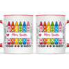 Personalised Crayon Teacher Name Mug, view 6
