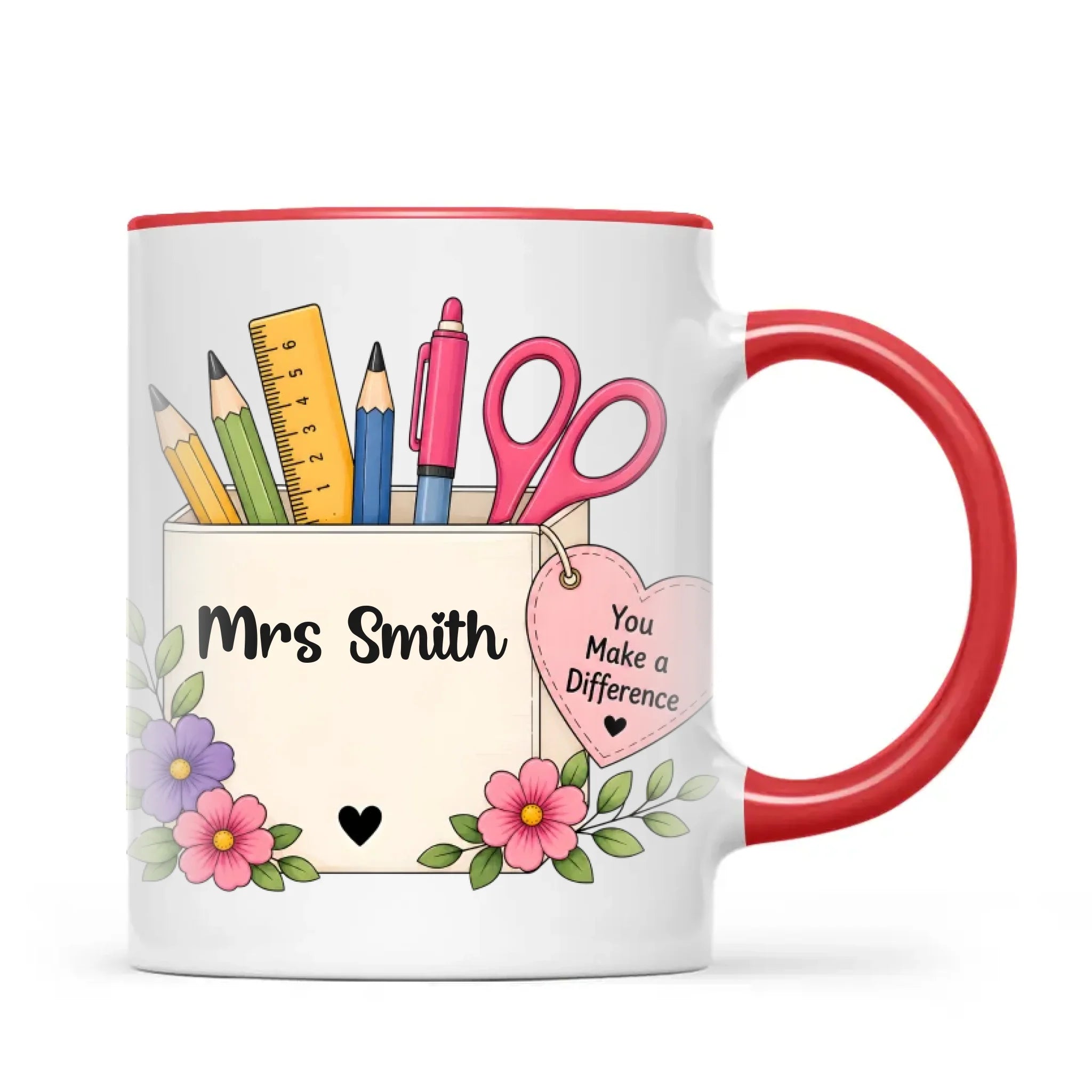 Personalised You Make a Difference Teacher Mug, view 5