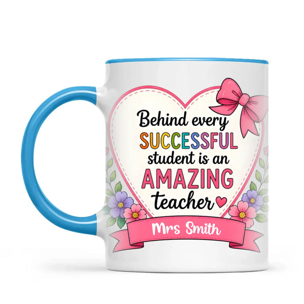 Personalised Amazing Teacher Heart Mug, view 7