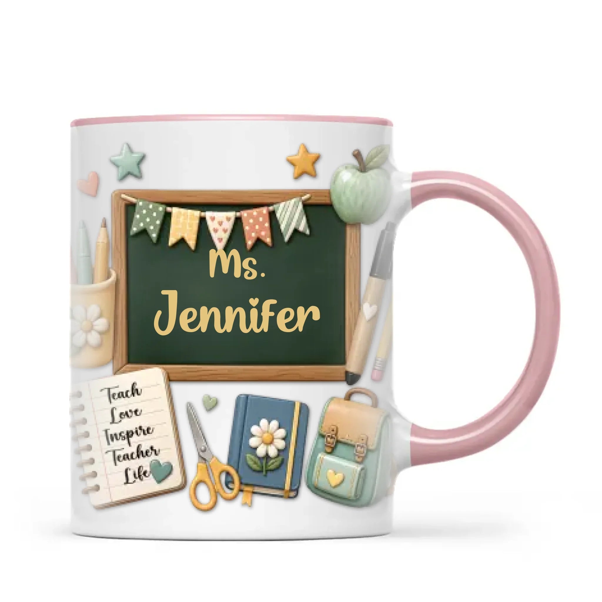Personalised Chalkboard Teacher Mug with Name, view 14