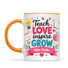 Personalised Teach Love Inspire Grow Teacher Mug, view 10
