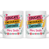 Personalised Educate Encourage Empower Teacher Mug, view 3