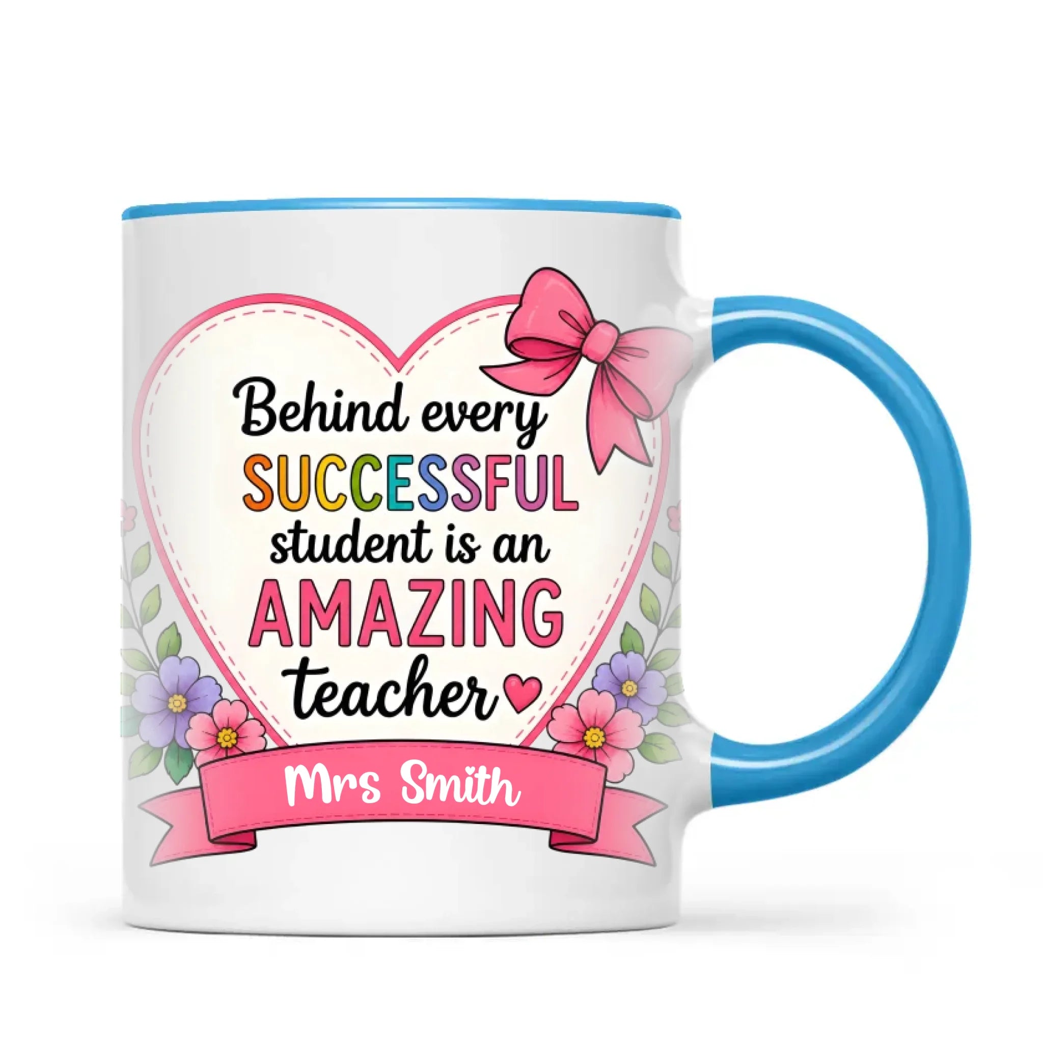 Personalised Amazing Teacher Heart Mug, view 8