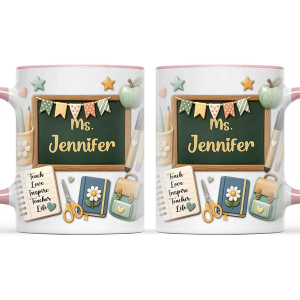 Personalised Chalkboard Teacher Mug with Name, view 15