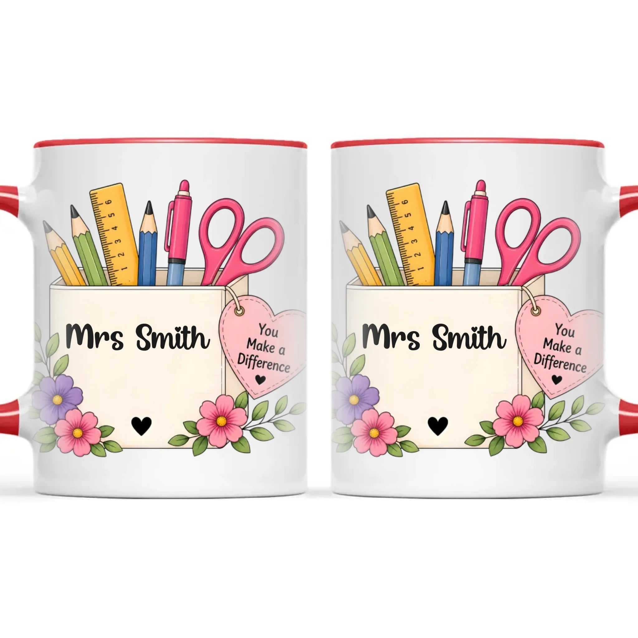Personalised You Make a Difference Teacher Mug, view 6