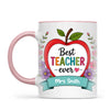Personalised Best Teacher Ever Apple Mug, view 13