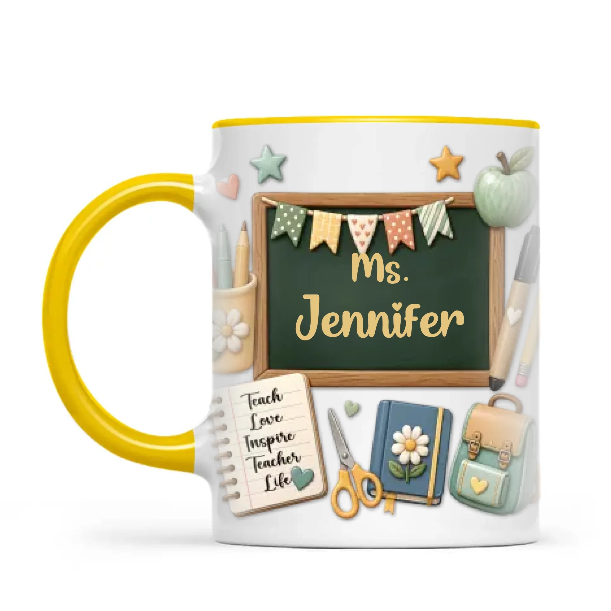 Personalised Chalkboard Teacher Mug with Name, view 16