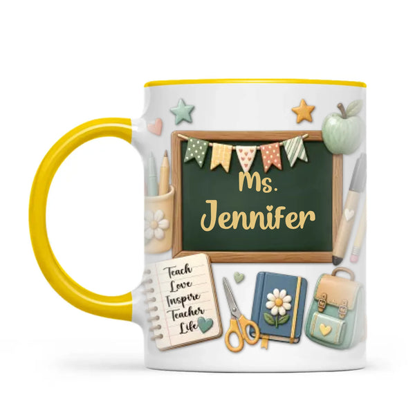 Personalised Chalkboard Teacher Mug with Name, view 16