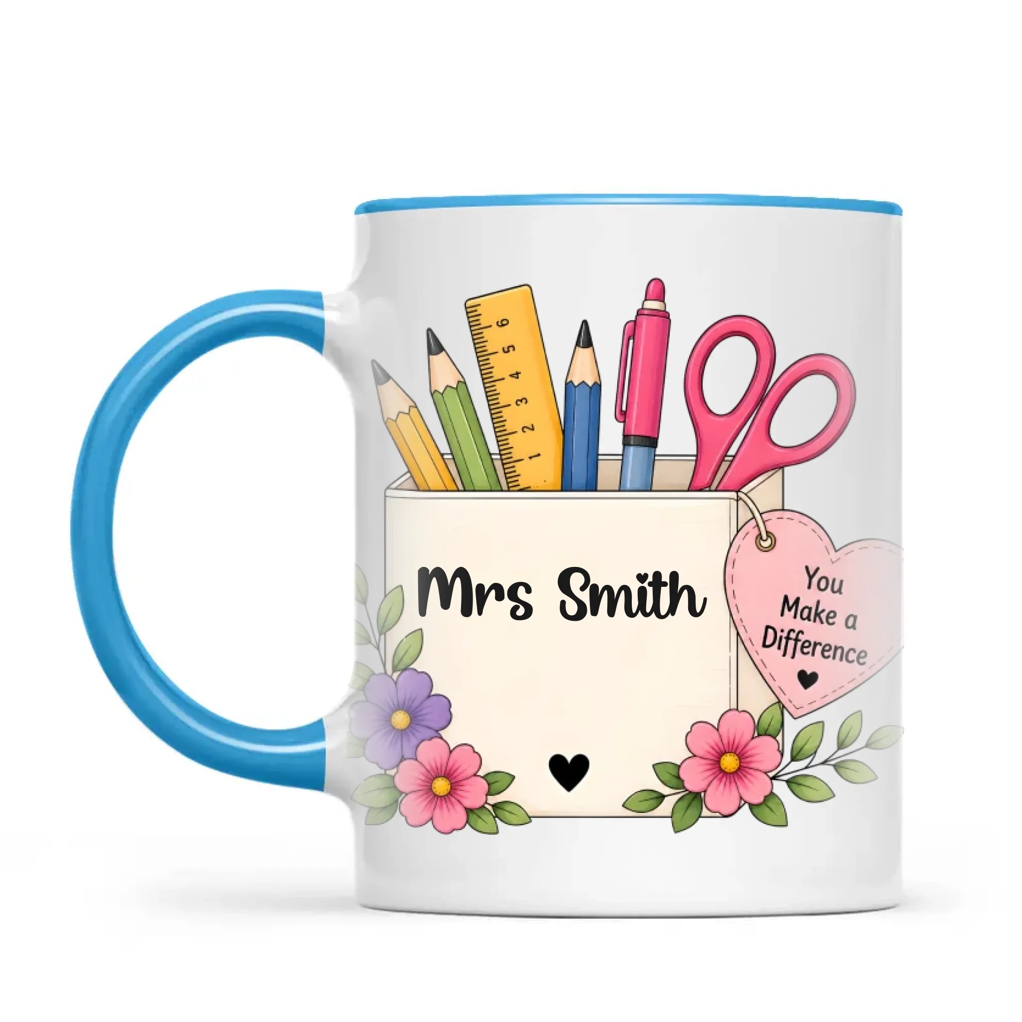 Personalised You Make a Difference Teacher Mug, view 7