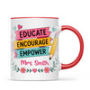 Personalised Educate Encourage Empower Teacher Mug, view 5