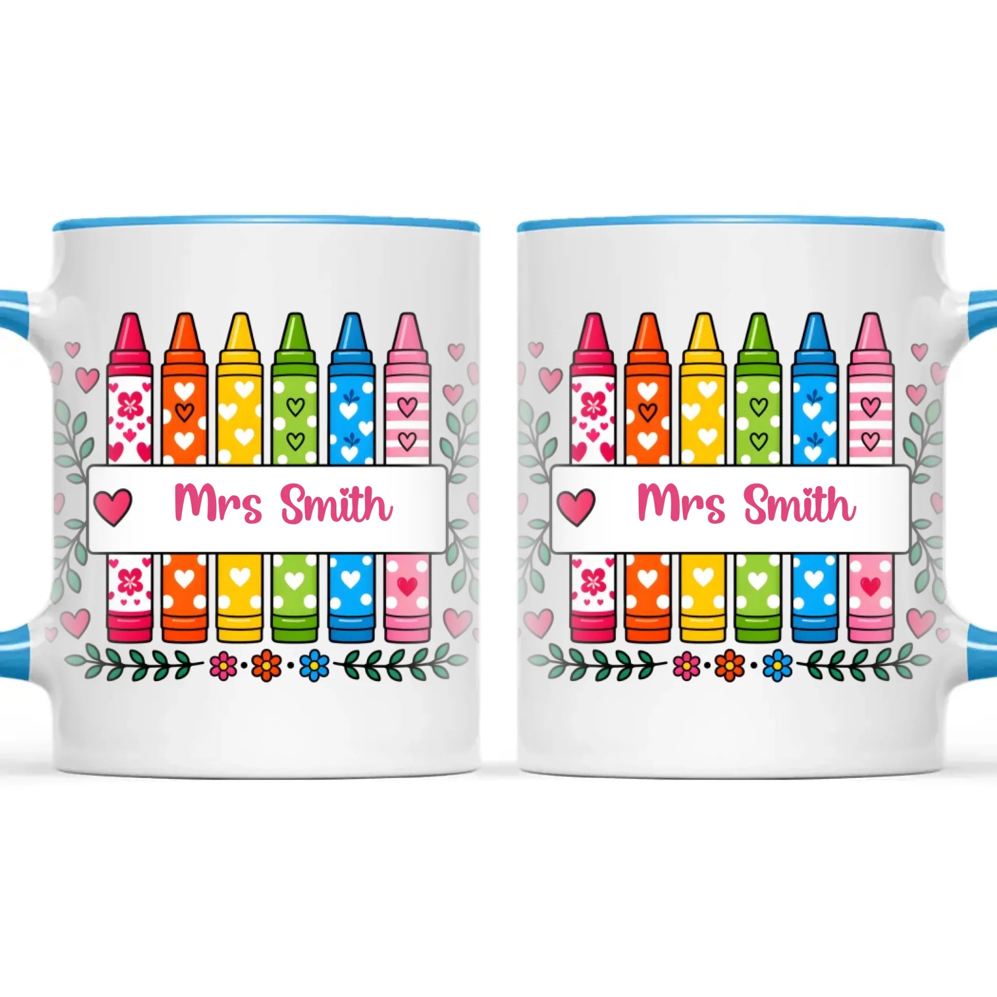 Personalised Crayon Teacher Name Mug, view 9