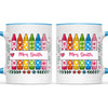 Personalised Crayon Teacher Name Mug, view 9