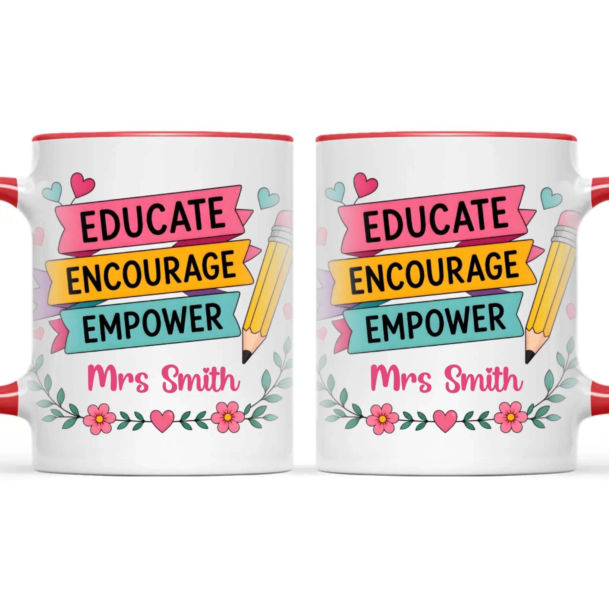 Personalised Educate Encourage Empower Teacher Mug, view 6