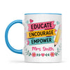 Personalised Educate Encourage Empower Teacher Mug, view 7