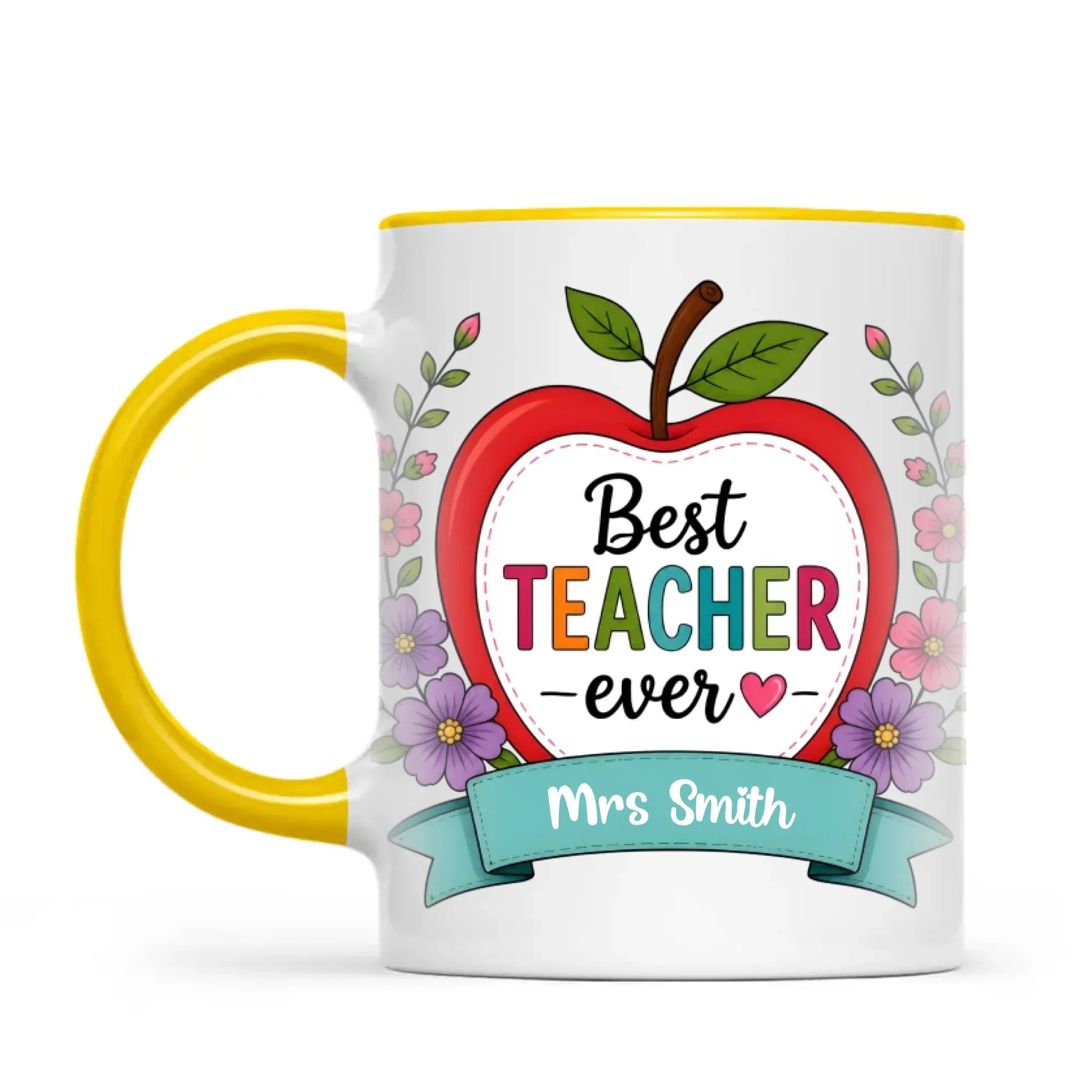 Personalised Best Teacher Ever Apple Mug, view 16
