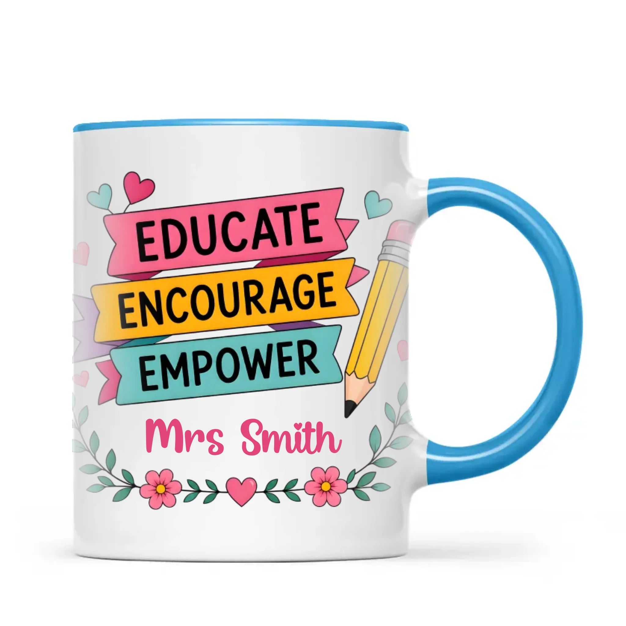 Personalised Educate Encourage Empower Teacher Mug, view 8