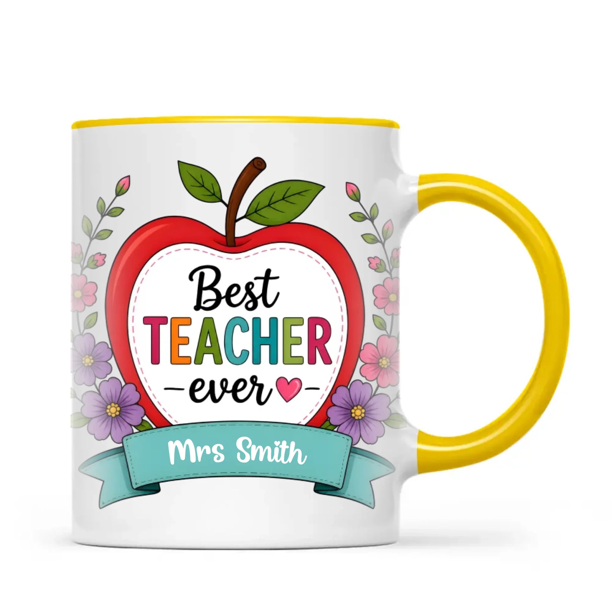 Personalised Best Teacher Ever Apple Mug, view 17