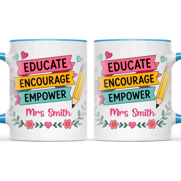 Personalised Educate Encourage Empower Teacher Mug, view 9