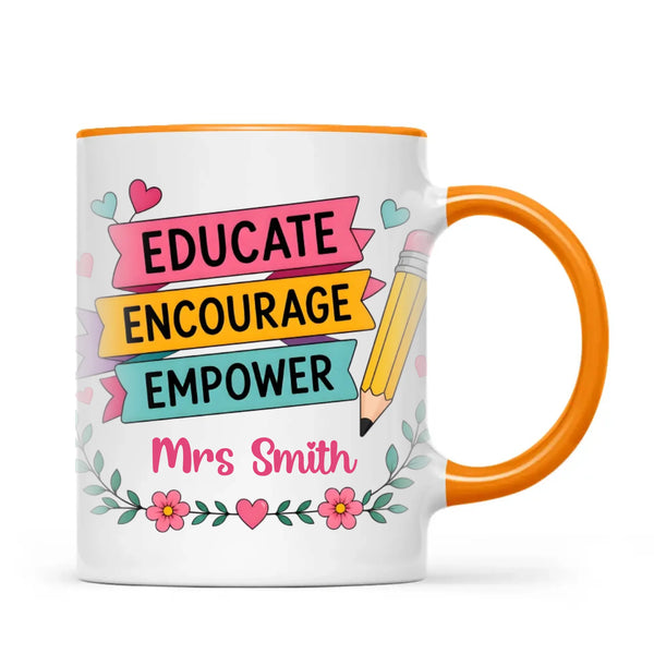 Personalised Educate Encourage Empower Teacher Mug, view 11