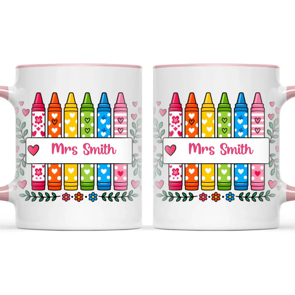 Personalised Crayon Teacher Name Mug, view 15