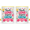 Personalised Teach Love Inspire Grow Teacher Mug, view 18