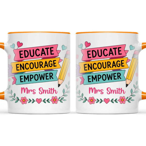 Personalised Educate Encourage Empower Teacher Mug, view 12
