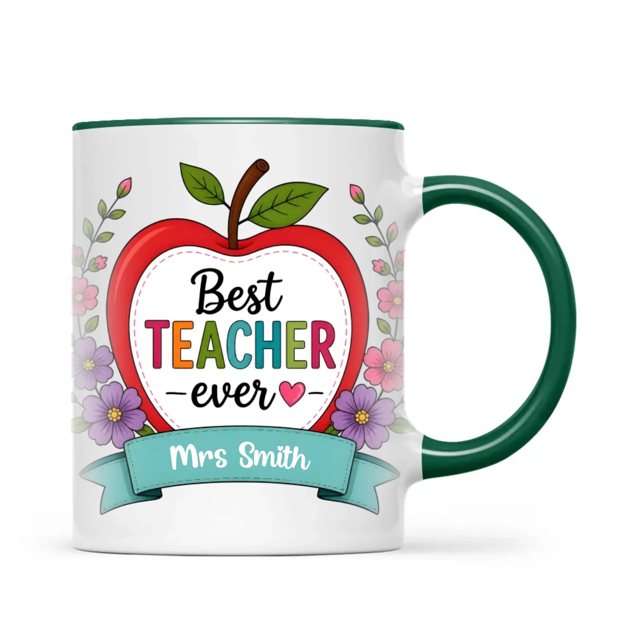 Personalised Best Teacher Ever Apple Mug, view 20