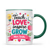 Personalised Teach Love Inspire Grow Teacher Mug, view 20