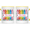 Personalised Crayon Teacher Name Mug, view 18
