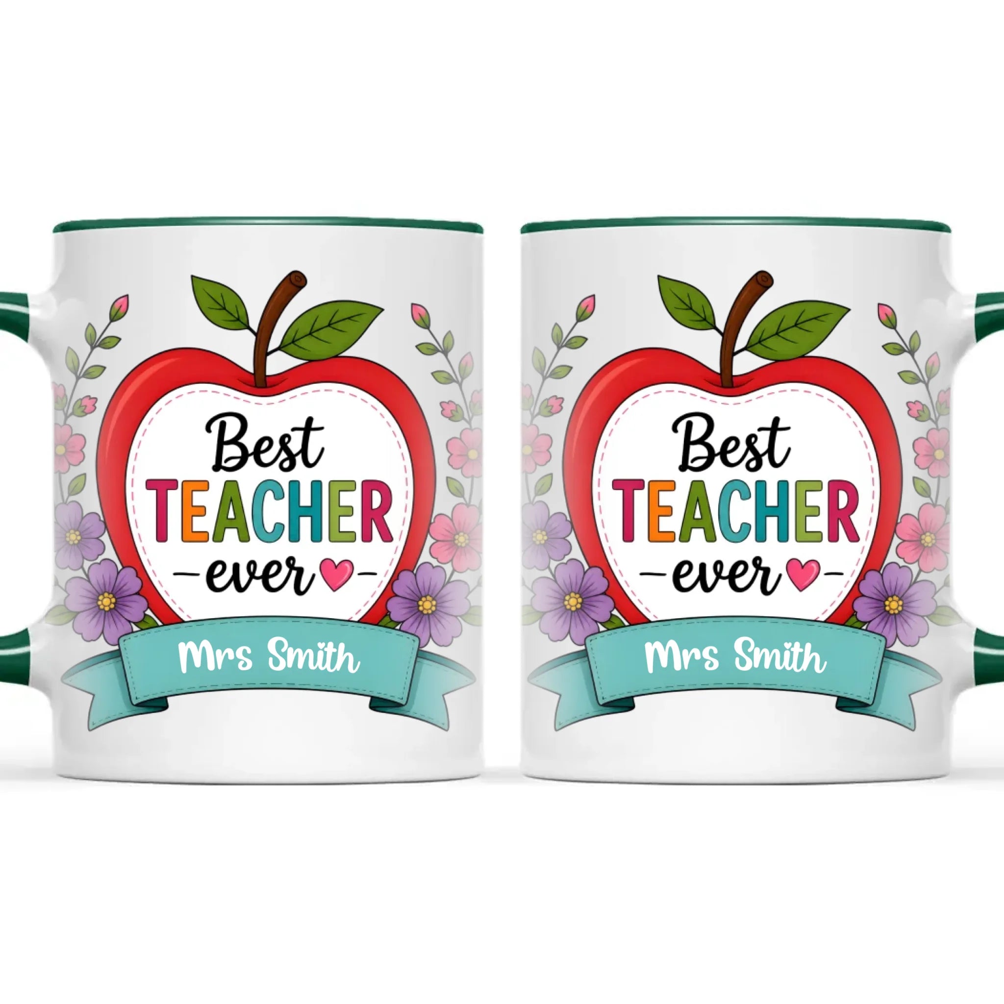 Personalised Best Teacher Ever Apple Mug, view 21