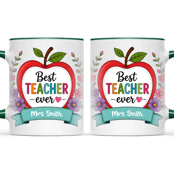 Personalised Best Teacher Ever Apple Mug, view 21