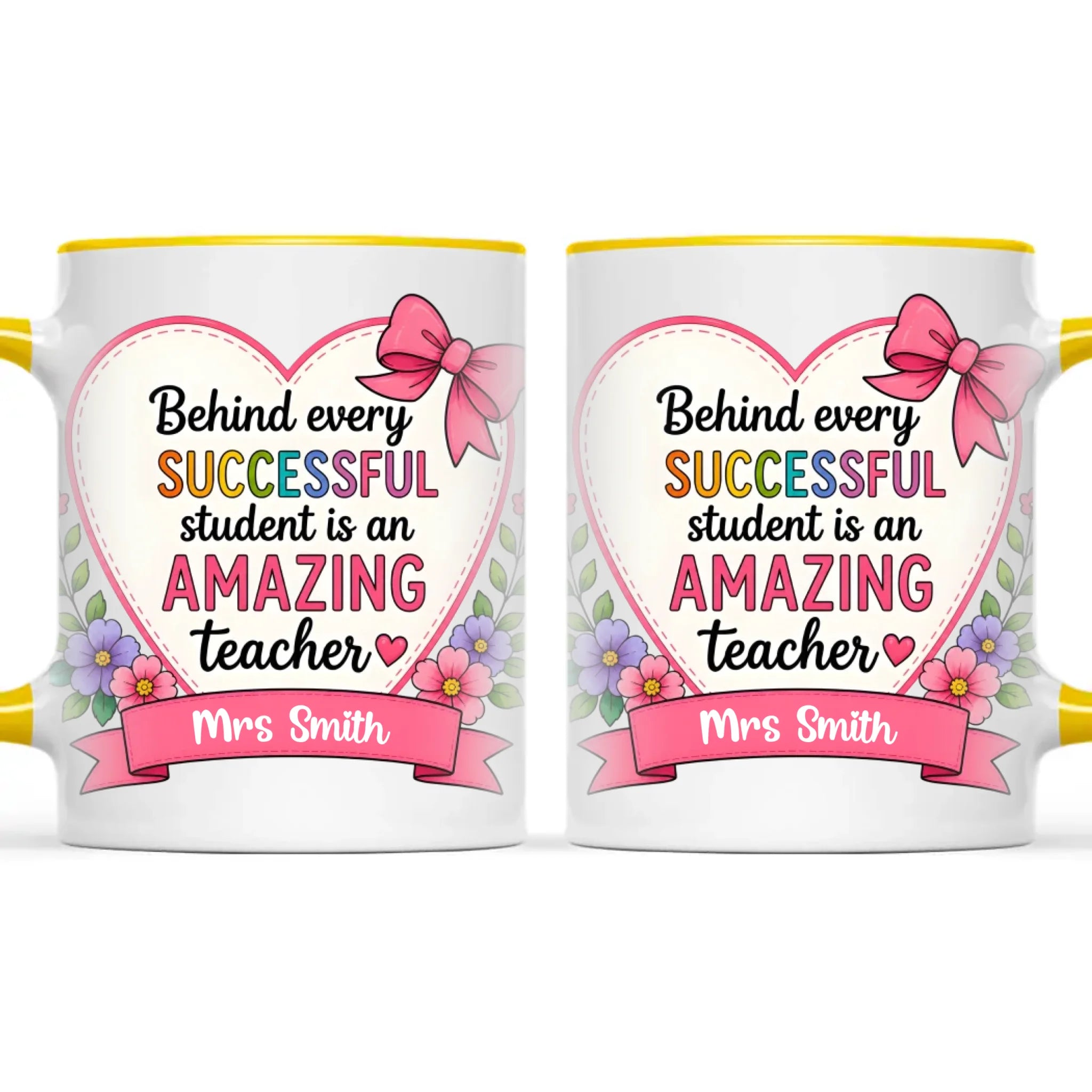 Personalised Amazing Teacher Heart Mug, view 18
