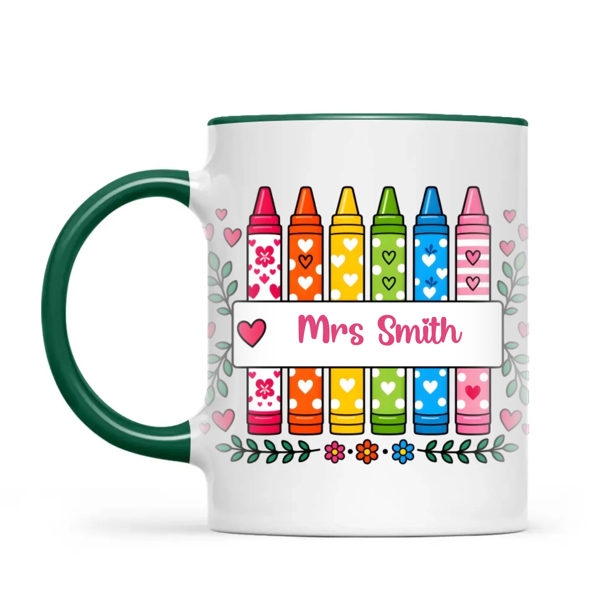 Personalised Crayon Teacher Name Mug, view 19