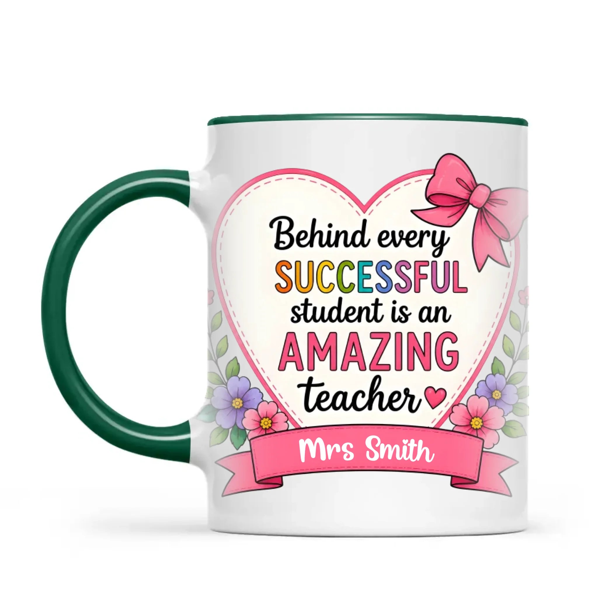 Personalised Amazing Teacher Heart Mug, view 19