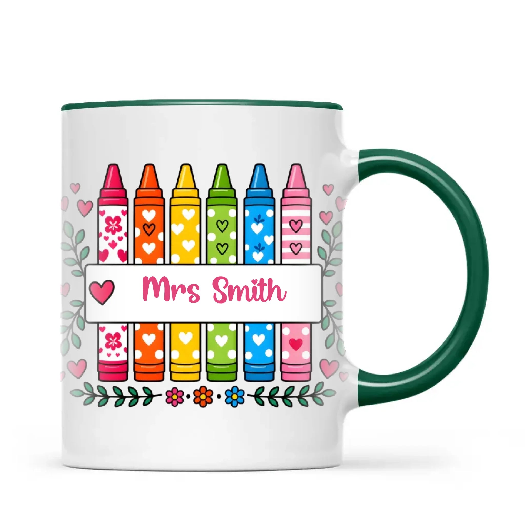 Personalised Crayon Teacher Name Mug, view 20