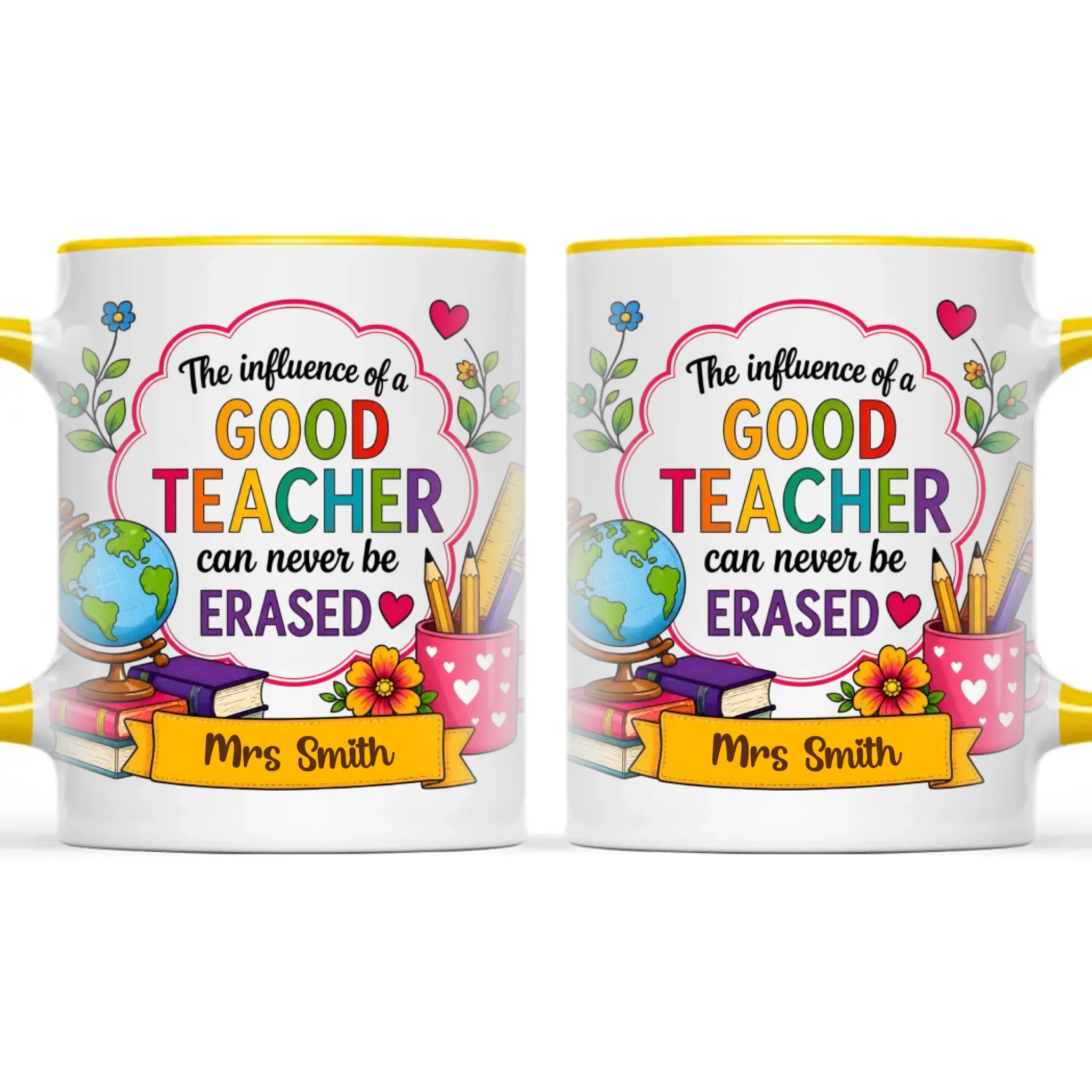 Personalised The Influence of a Good Teacher Mug, view 18