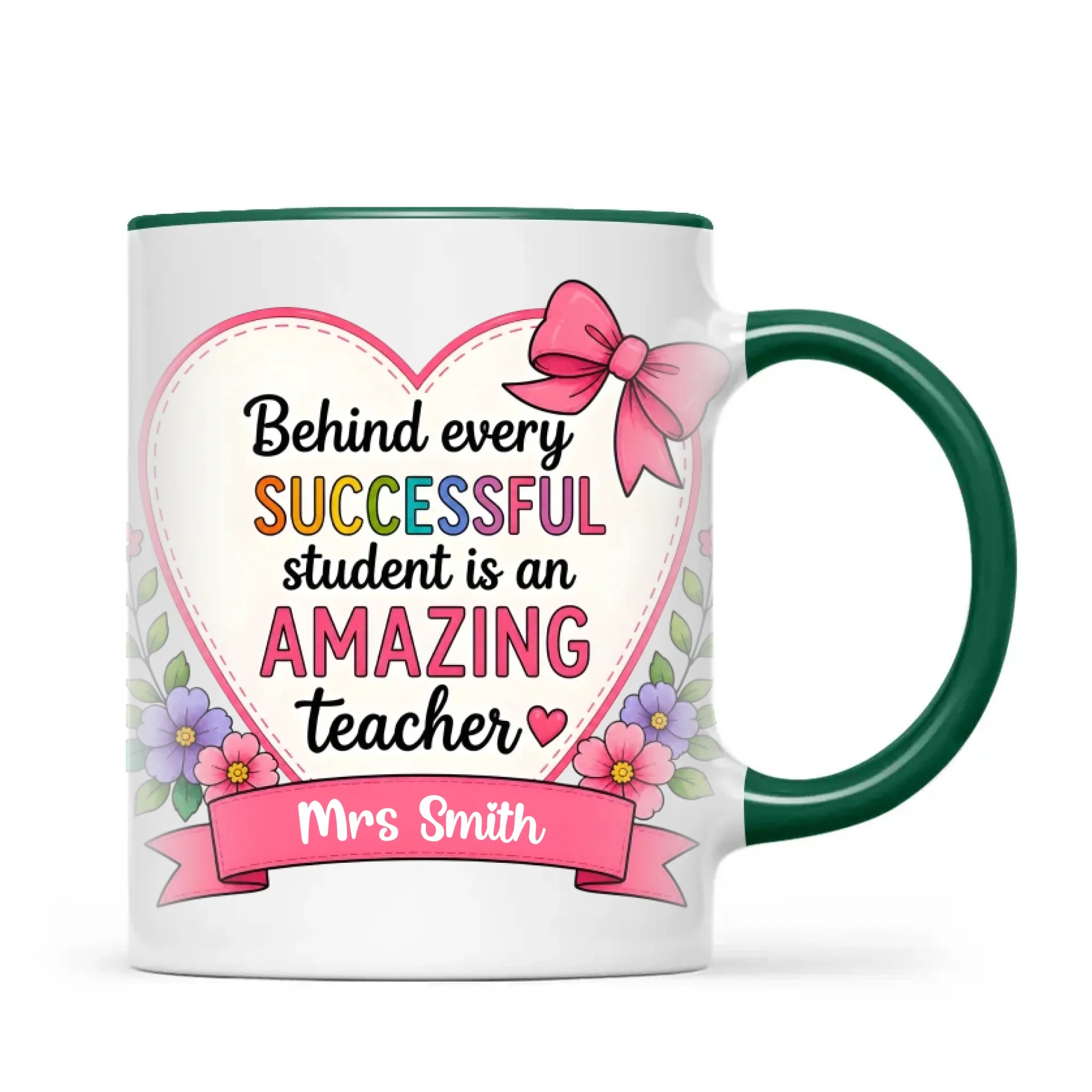 Personalised Amazing Teacher Heart Mug, view 20
