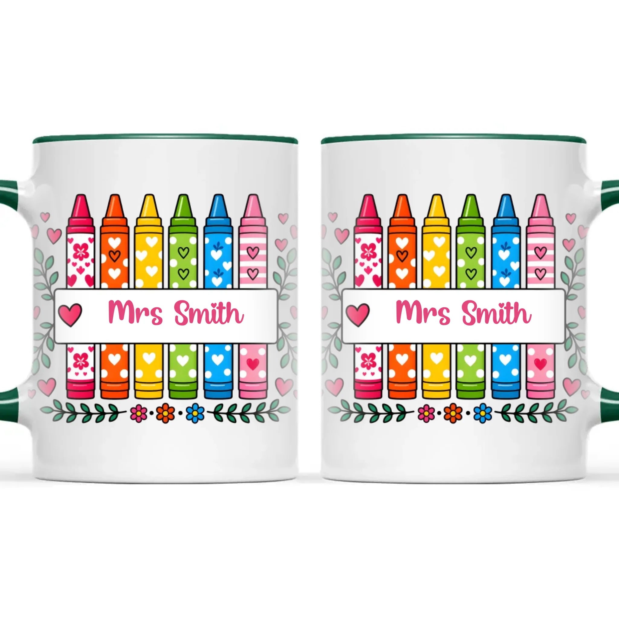 Personalised Crayon Teacher Name Mug, view 21