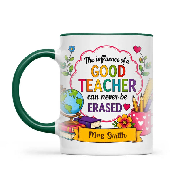 Personalised The Influence of a Good Teacher Mug, view 19