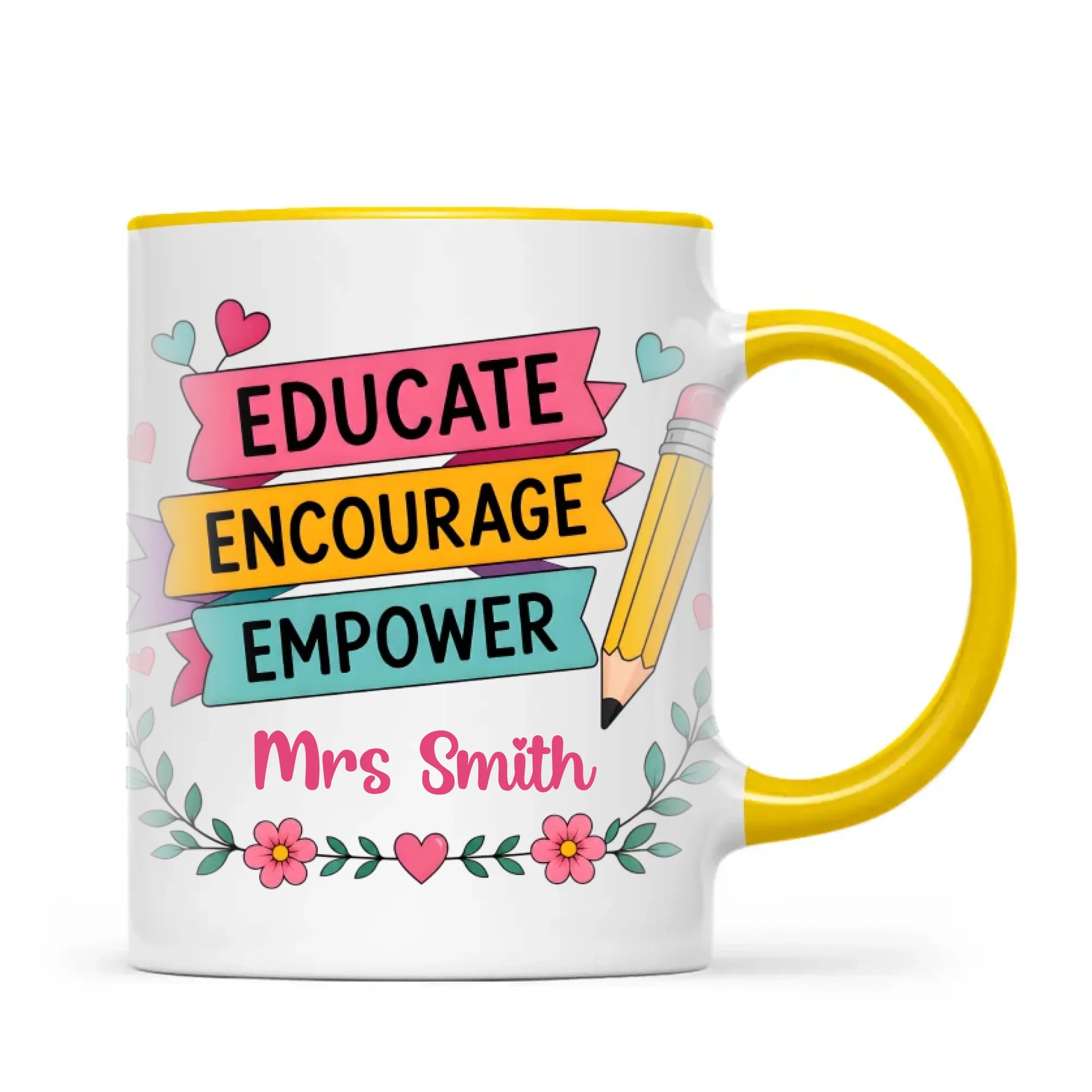 Personalised Educate Encourage Empower Teacher Mug, view 17