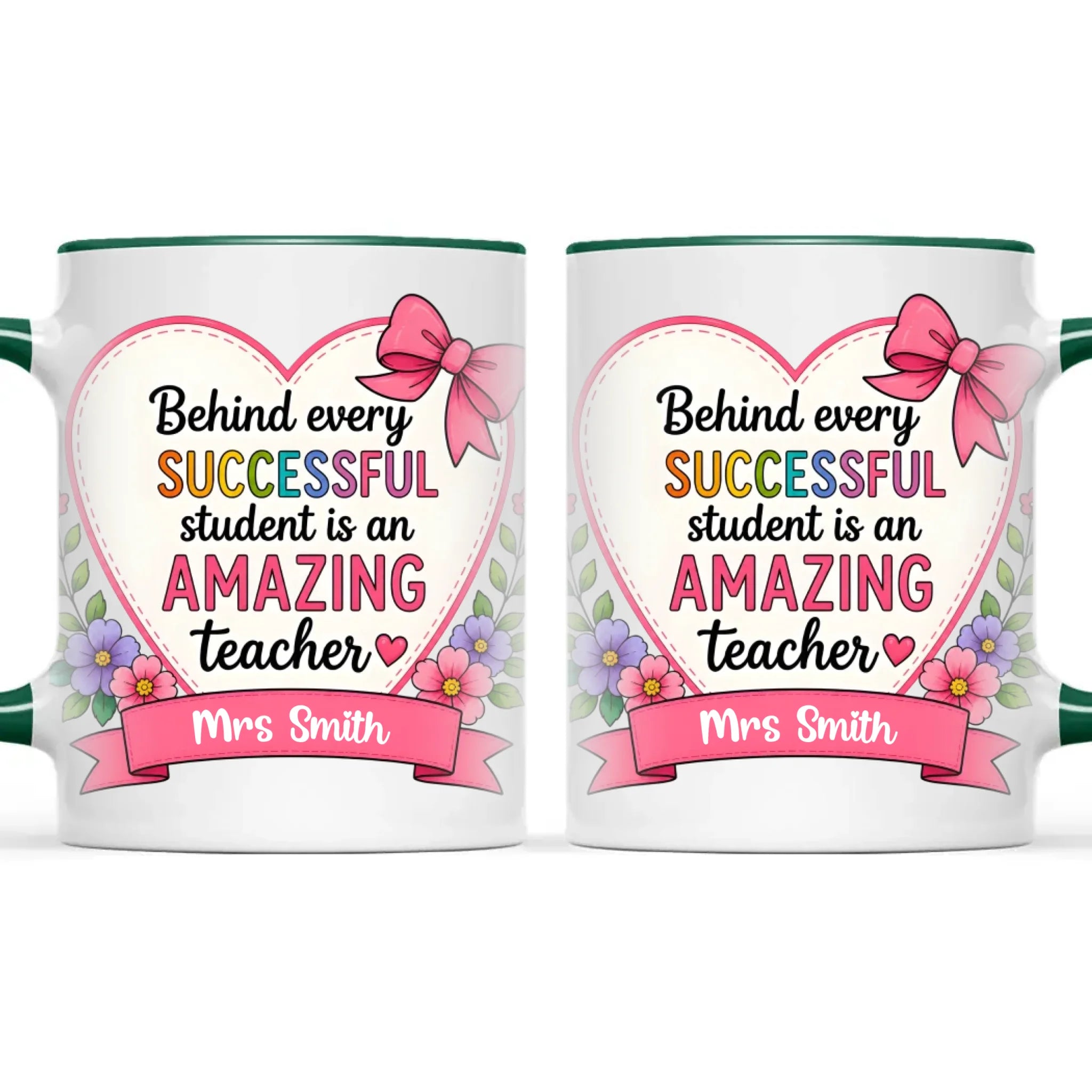Personalised Amazing Teacher Heart Mug, view 21