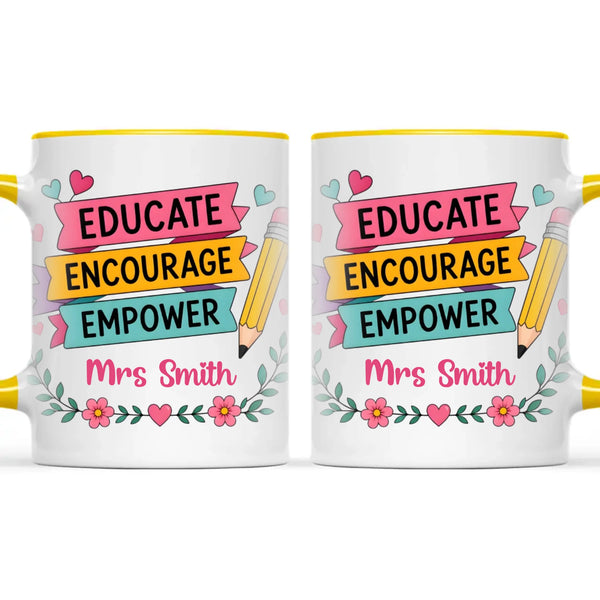 Personalised Educate Encourage Empower Teacher Mug, view 18