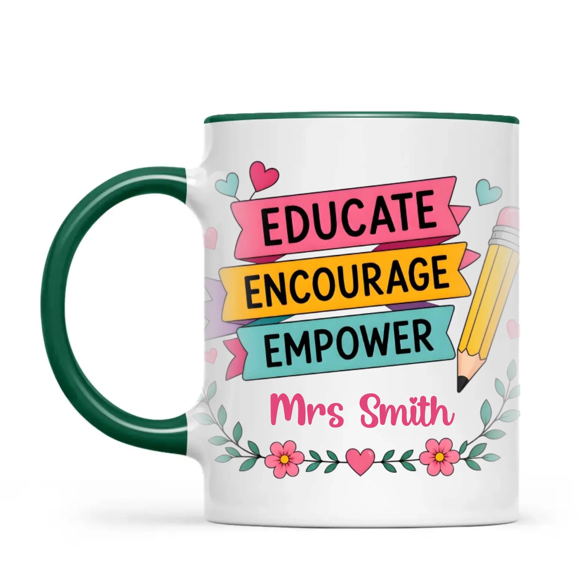 Personalised Educate Encourage Empower Teacher Mug, view 19