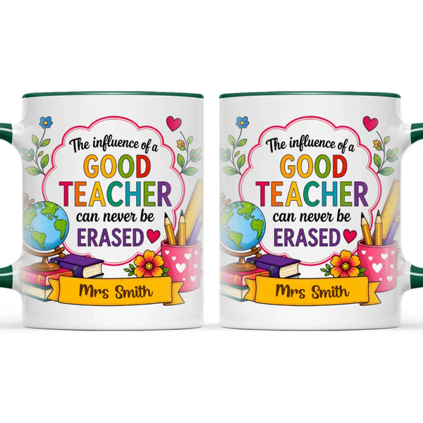 Personalised The Influence of a Good Teacher Mug, view 21