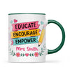 Personalised Educate Encourage Empower Teacher Mug, view 20