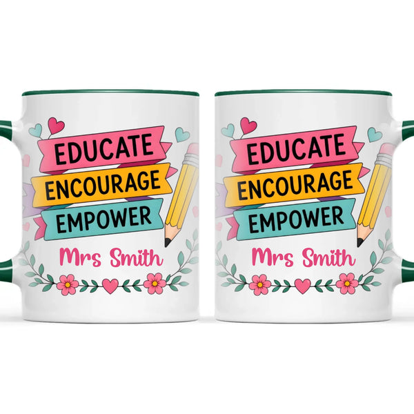 Personalised Educate Encourage Empower Teacher Mug, view 21