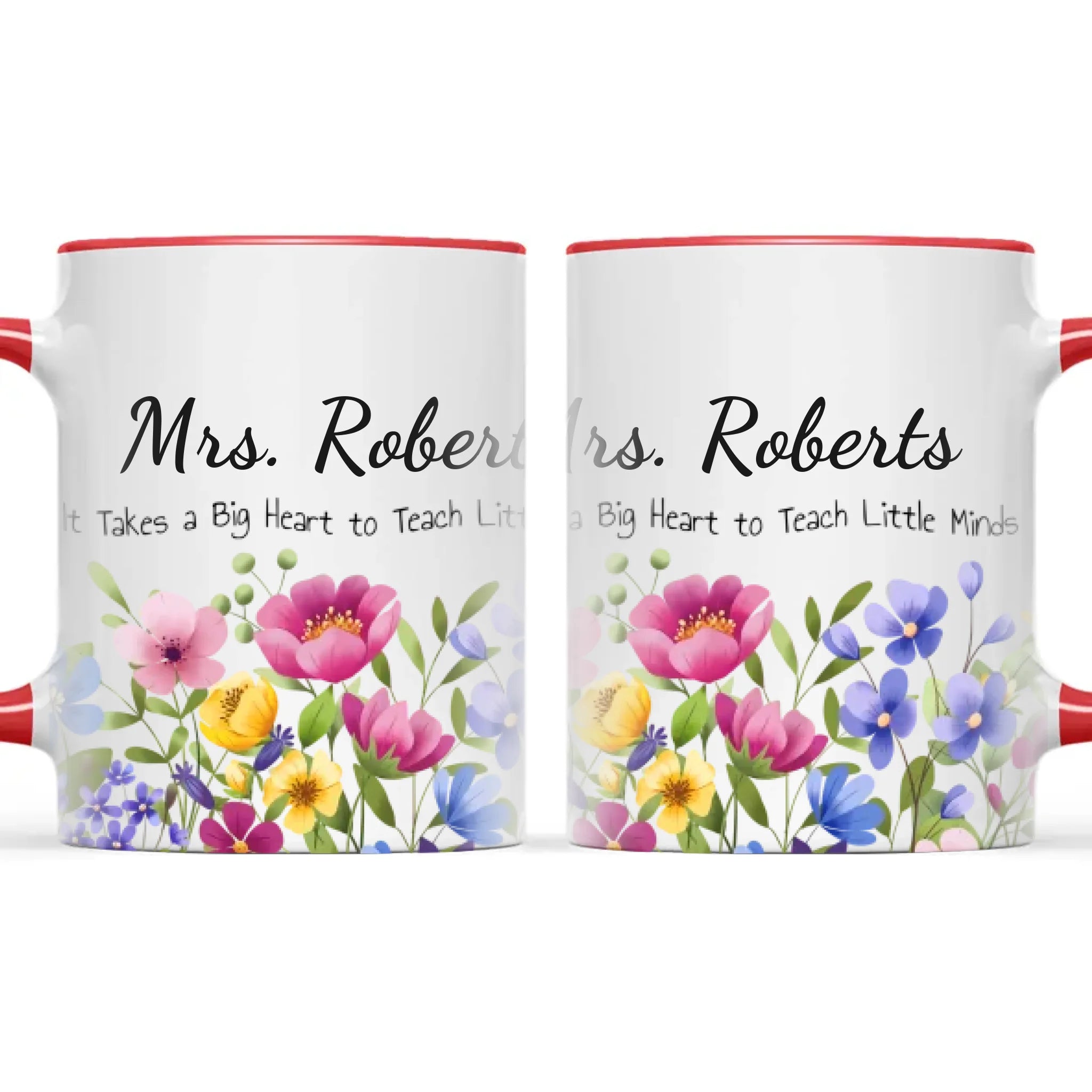 Personalised Wildflower Teacher Mug with Name, view 6