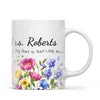 Personalised Wildflower Teacher Mug with Name, view 2