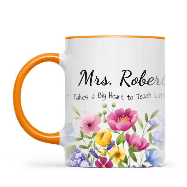Personalised Wildflower Teacher Mug with Name, view 10