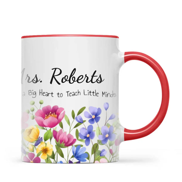 Personalised Wildflower Teacher Mug with Name, view 5